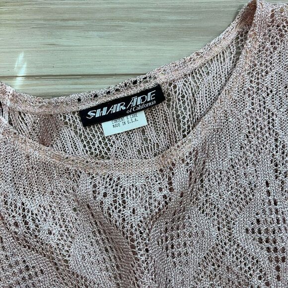 SHARADE 90’s Vintage Crocheted Fringe Top with Maxi Dress Size 8 - Picture 6 of 10